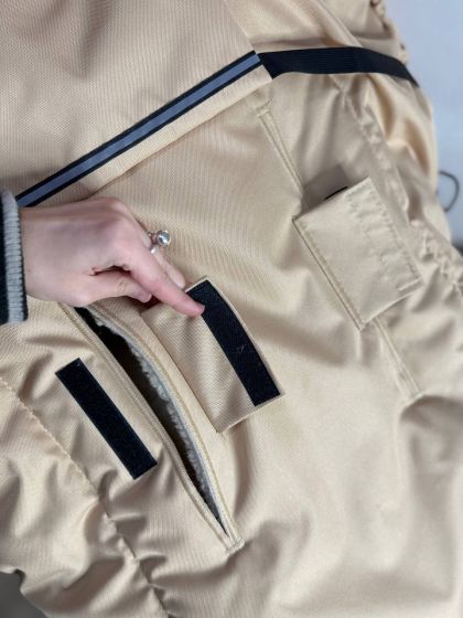 ❤ Зимовий конверт у прогулянковий візочок, санчата Maxi ForKids, 3х точковий. Колір - Бежевий (#45804963) ✓ Anna Konvert 2