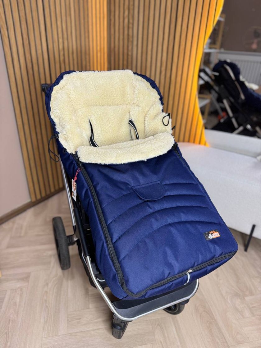 ❤ Зимовий конверт у прогулянковий візочок, санчата Maxi ForKids, 3х точковий. Колір - Синій (#99324585) ✓ Anna Konvert