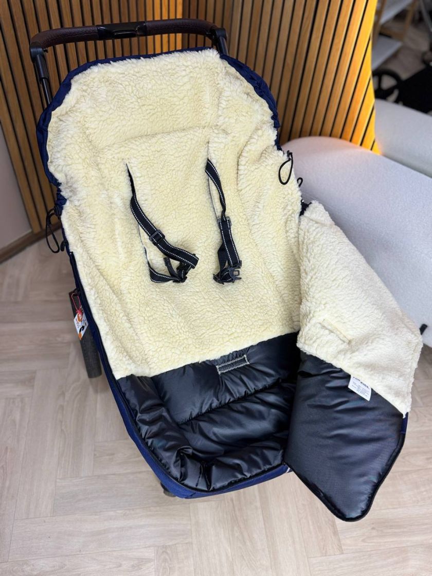 ❤ Зимовий конверт у прогулянковий візочок, санчата Maxi ForKids, 3х точковий. Колір - Синій (#99324585) ✓ Anna Konvert