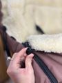 ❤ Зимовий конверт у прогулянковий візочок, санчата Maxi ForKids, 3х точковий. Колір - Шоколадний (#44751451) ✓ Anna Konvert
