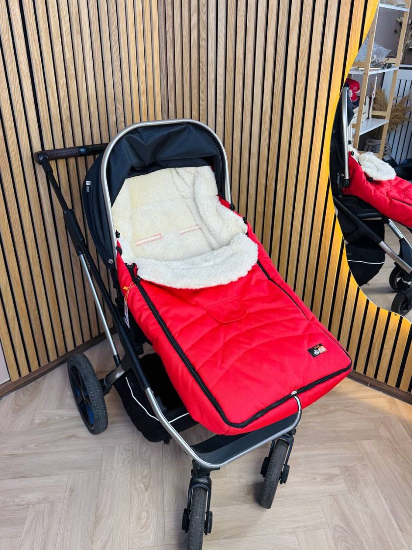 ❤ Зимовий конверт у прогулянковий візочок, санчата Maxi ForKids, 3х точковий. Колір - Червоний (#43277073) ✓ Anna Konvert