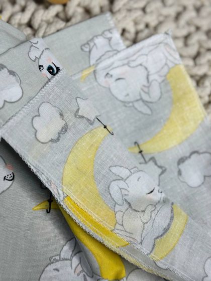 ❤ Пелюшки бавовняні. Принт - Зайчик на хмаринці на сіром (#78651044) ✓ Anna Konvert 2