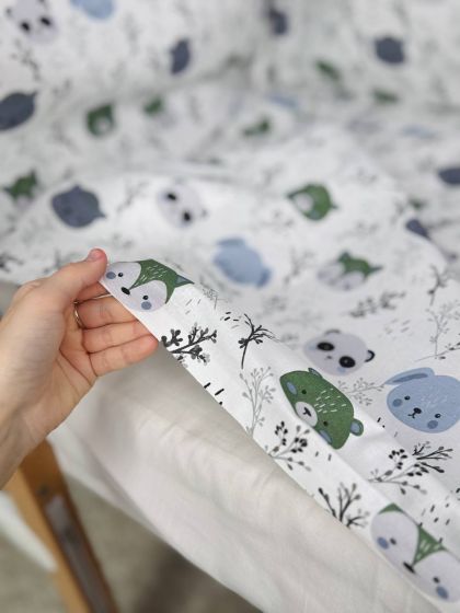 ❤ Набір у ліжко 9в1 суцільні. Принт - Звірі сірі з гілочками (#58255318) ✓ Anna Konvert 2