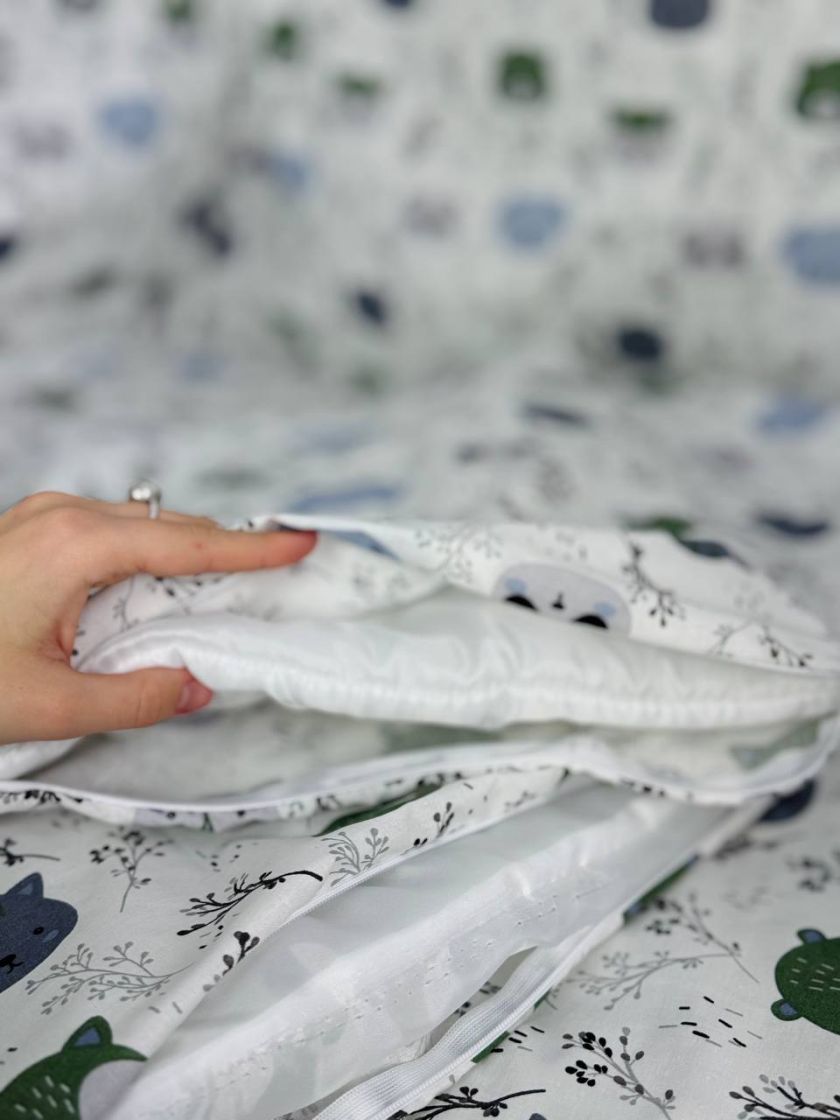 ❤ Набір у ліжко 9в1 суцільні. Принт - Звірі сірі з гілочками (#58255318) ✓ Anna Konvert