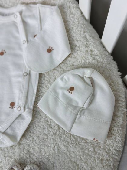 ❤ Комплект 3ка з боді, байка 56р. Принт - Лапки (#28152366) ✓ Anna Konvert 2