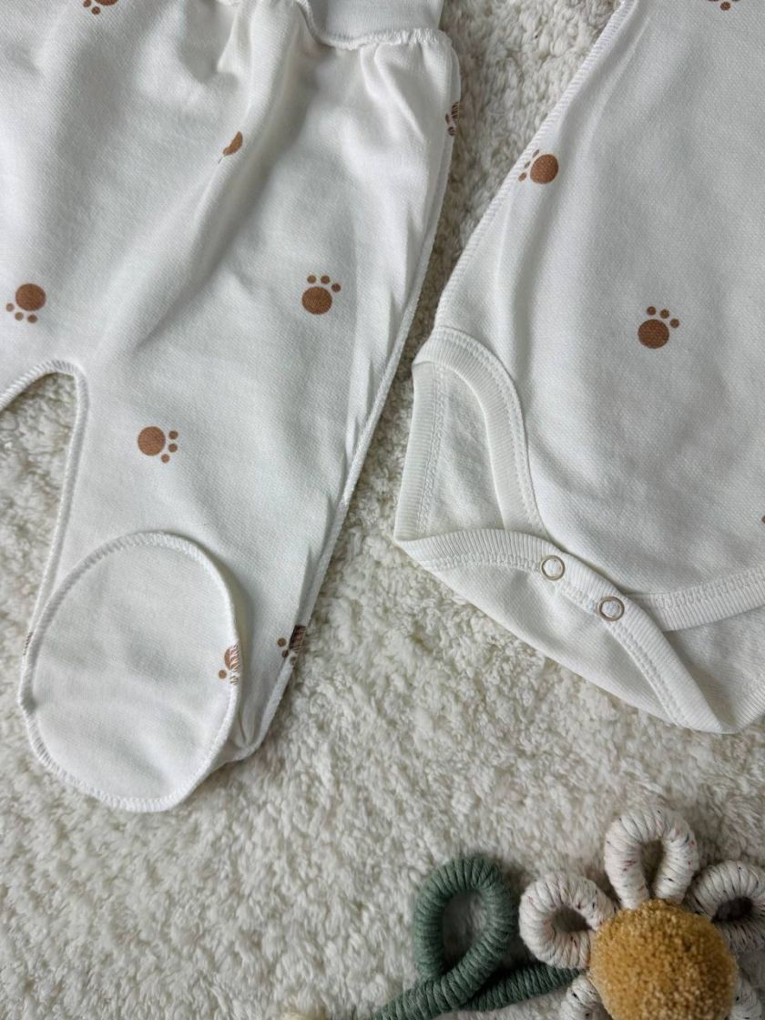 ❤ Комплект 3ка з боді, байка 56р. Принт - Лапки (#28152366) ✓ Anna Konvert