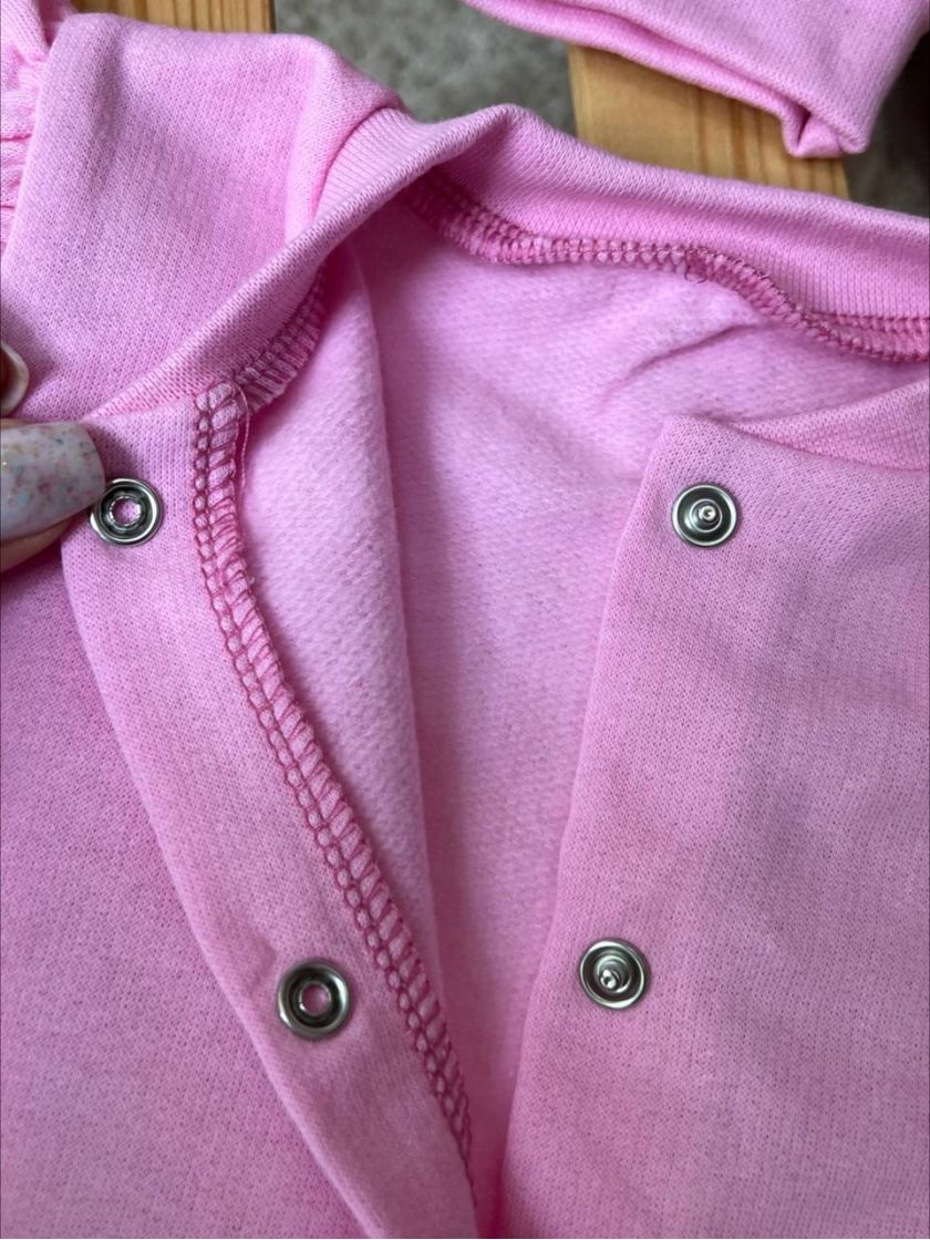 ❤ Чоловічок з шапочкою "Метелик", байка, 56р. БО. Принт - Рожевий з рюшами. Розмір - 56см (#77989791) ✓ Anna Konvert