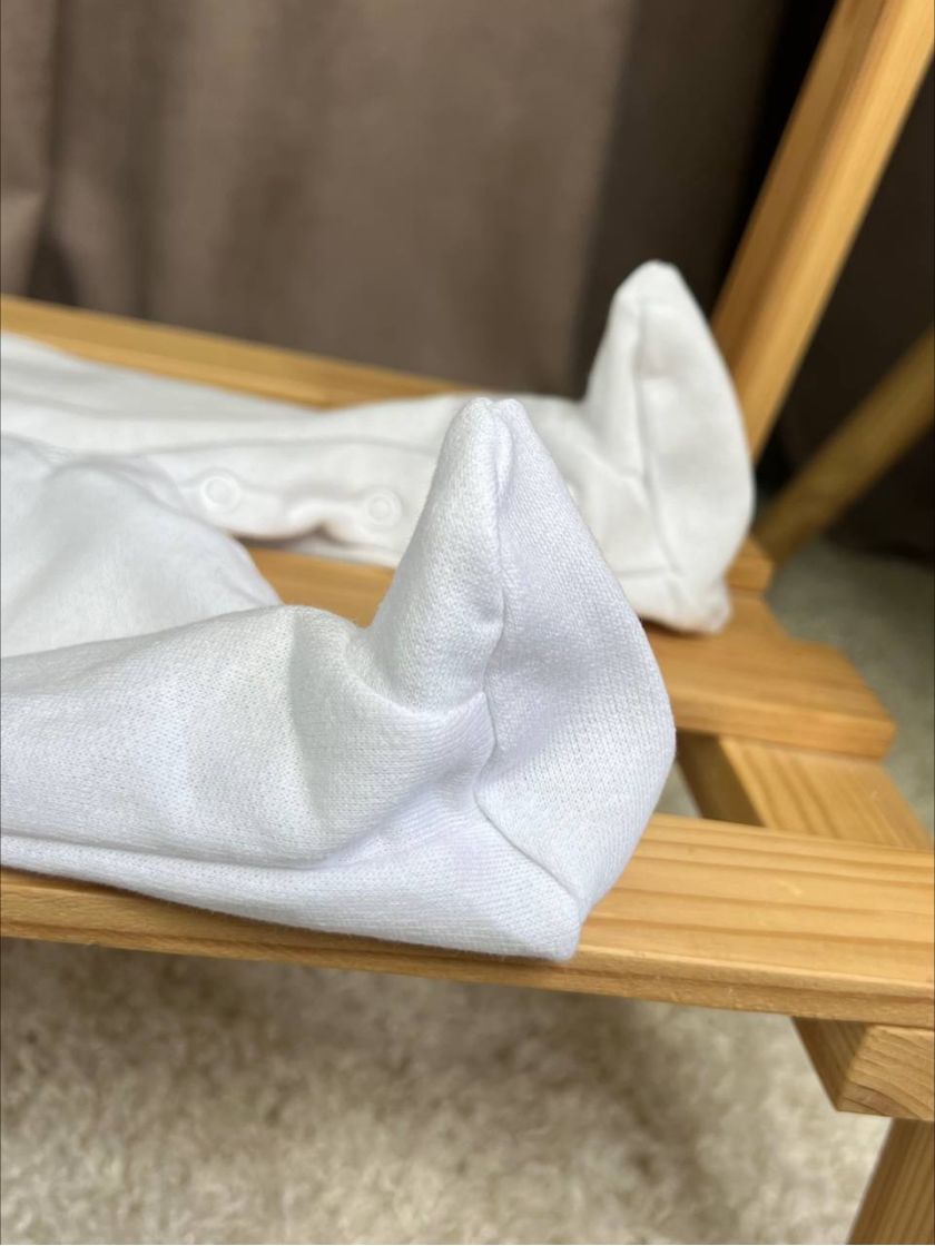 ❤ Чоловічок з шапочкою "Метелик", байка, 56р. БО. Принт - Білий з рюшами. Розмір - 56см (#38646146) ✓ Anna Konvert