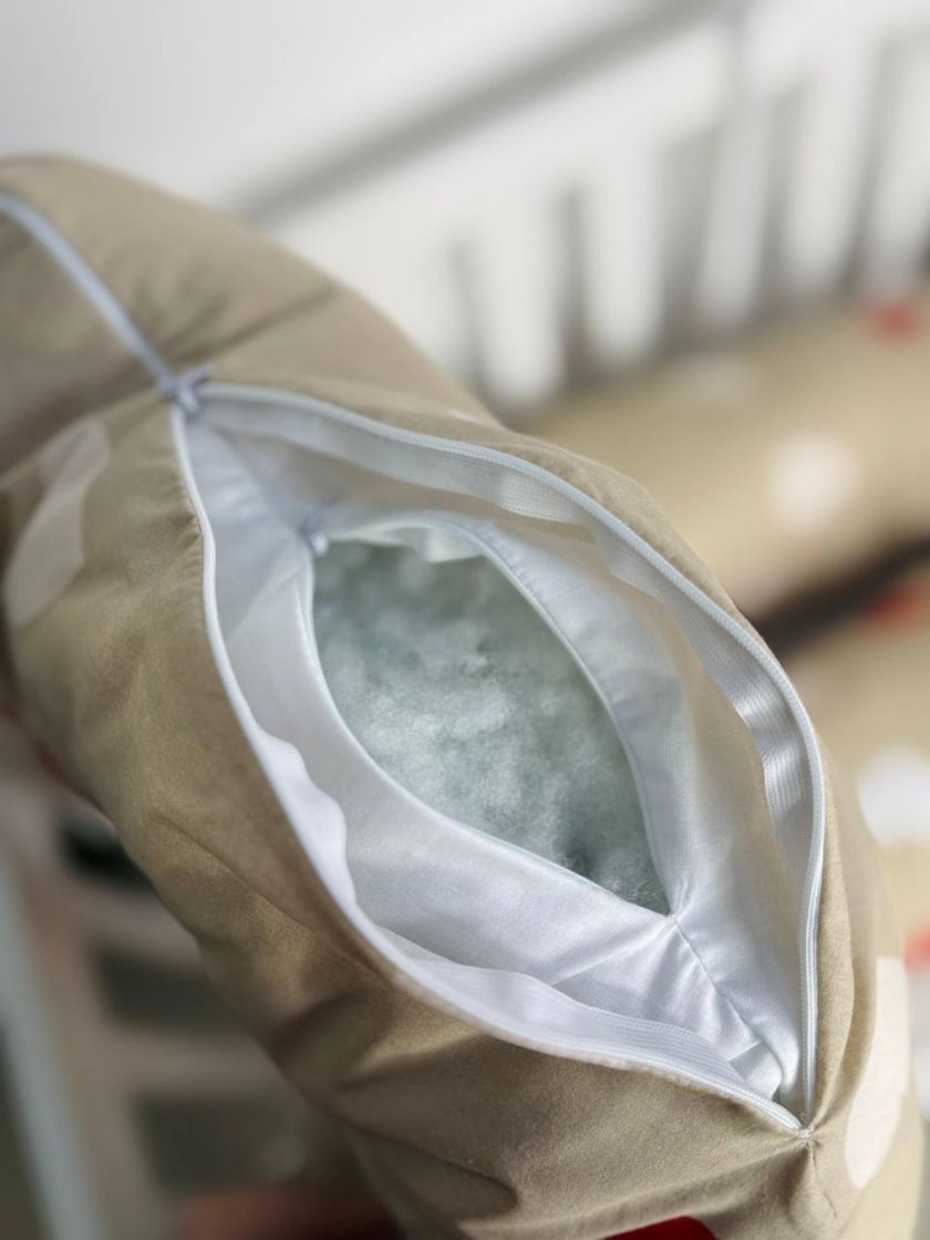 ❤ Подушка для вагітних. Принт - Серця білі та червоні на бежі (#3349185) ✓ Anna Konvert