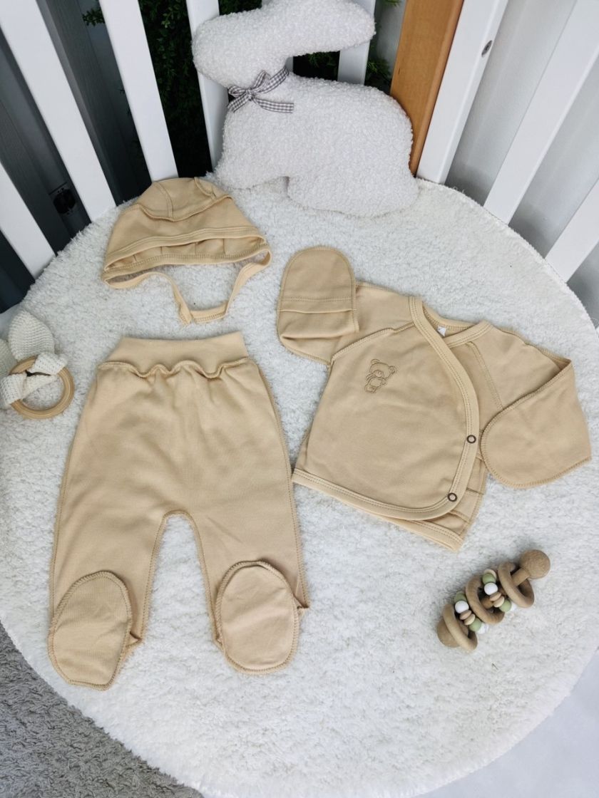 ❤ Комплект 3ка з сорочкою інтерлок 56см. Принт - Бежевий однотон (#58495379) ✓ Anna Konvert