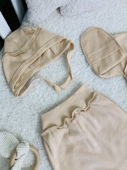 ❤ Комплект 3ка з сорочкою інтерлок 56см. Принт - Бежевий однотон (#58495379) ✓ Anna Konvert 2