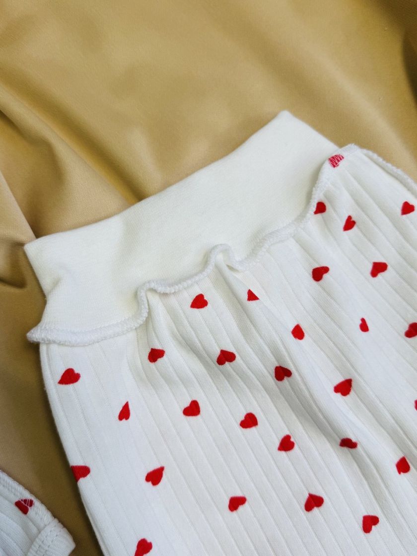 ❤ Комплект 3ка з сорочкою інтерлок 56см. Принт - Сердця дрібні червоні (#84382072) ✓ Anna Konvert