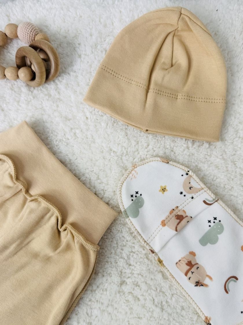 ❤ Комплект 3ка з боді інтерлок, 56р. Принт - Сплячі зайці (#52154323) ✓ Anna Konvert