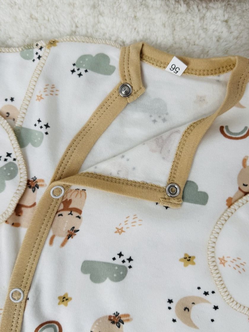 ❤ Комплект 3ка з боді інтерлок, 56р. Принт - Сплячі зайці (#52154323) ✓ Anna Konvert