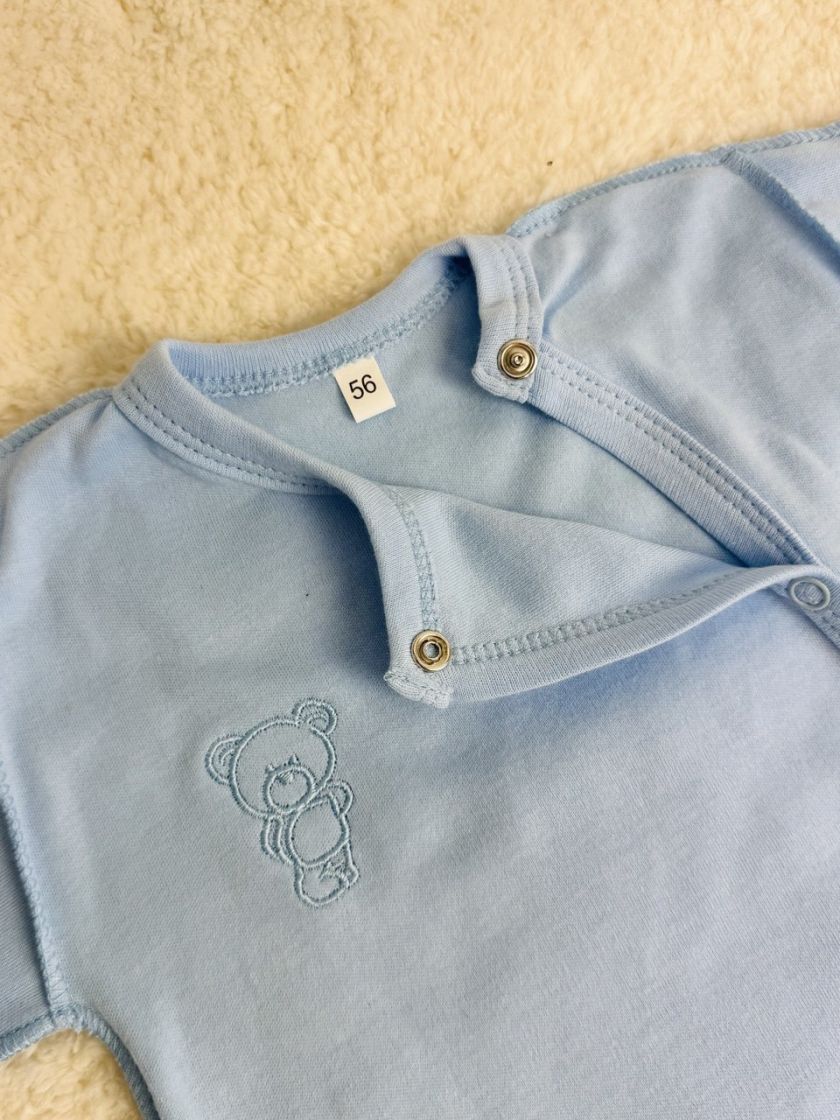 ❤ Чоловічок з шапочкою, інтерлок, 56-62р. Принт - Блакитний однотон (#47117464) ✓ Anna Konvert