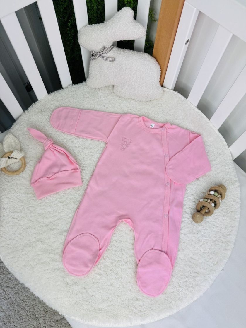 ❤ Чоловічок з шапочкою, інтерлок, 56-62р. Принт - Рожевий однотон (#46751205) ✓ Anna Konvert