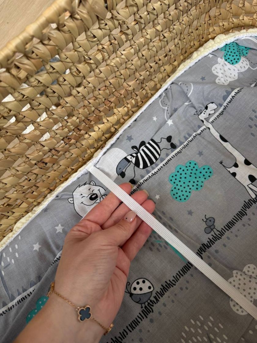 ❤ Простирадло муслін непромакаюче у візочок на гумці. Колір - Ведмедики контур на пісочному (#17541006) ✓ Anna Konvert