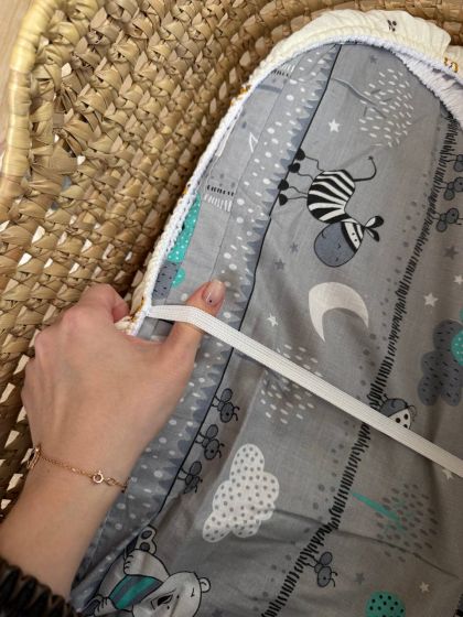 ❤ Простирадло муслін непромакаюче у візочок на гумці. Колір - Тигр, лапки (#47445579) ✓ Anna Konvert 2