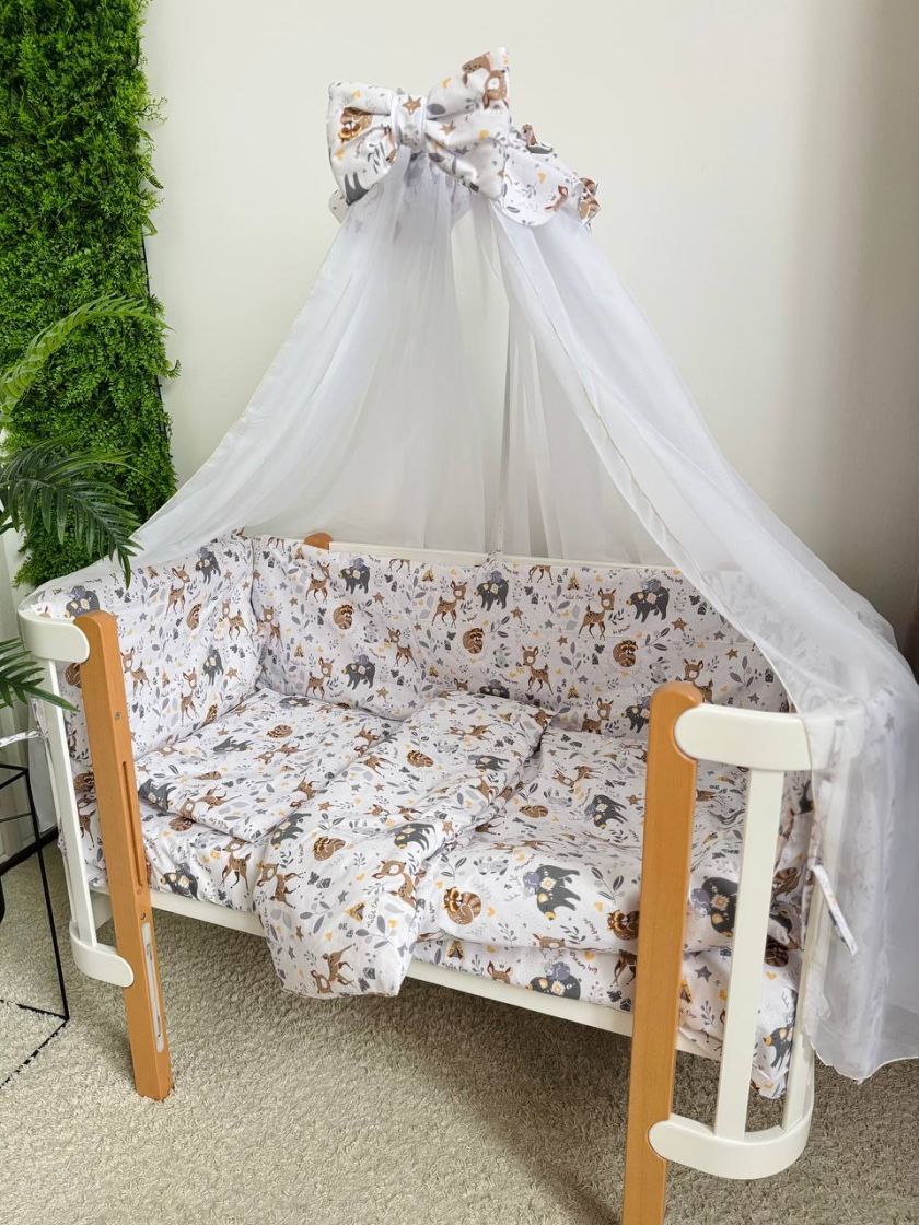 ❤ Набір у ліжко 9в1 суцільні. Принт - Єнот, бембі, зайка (#46279899) ✓ Anna Konvert