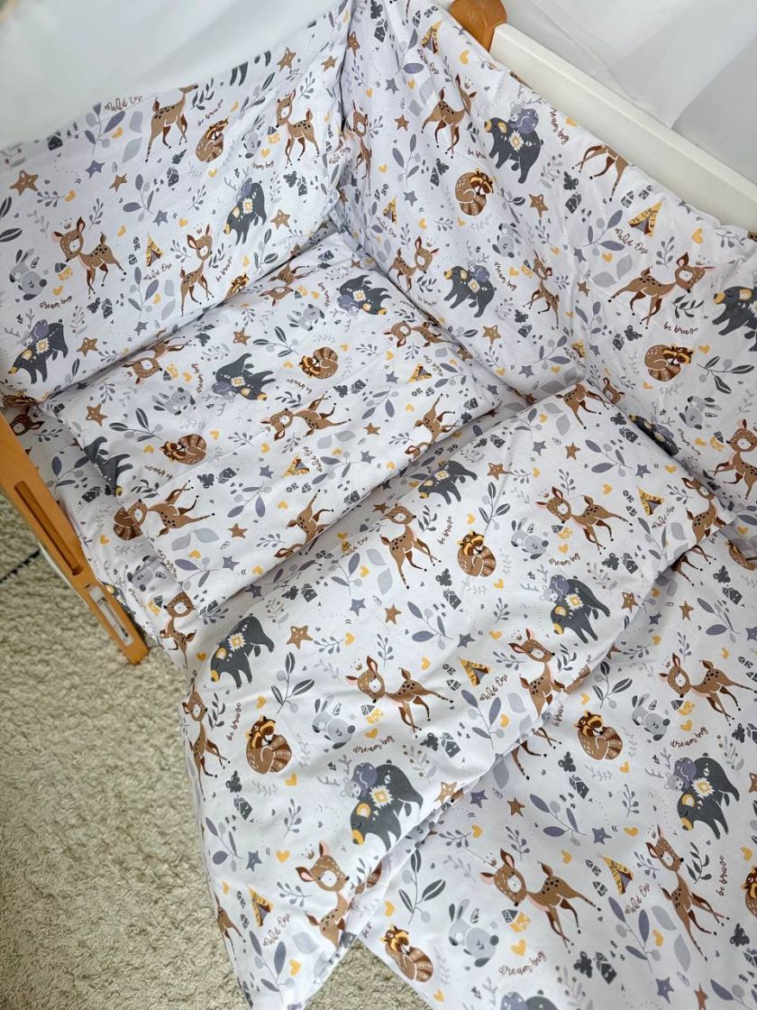 ❤ Набір у ліжко 9в1 суцільні. Принт - Єнот, бембі, зайка (#46279899) ✓ Anna Konvert
