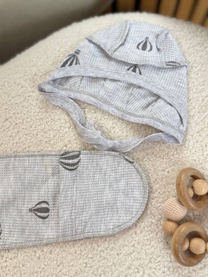 ❤ Комплект 3ка з сорочкою інтерлок 56см. Принт - Повітряна куля на сірому (#93889559) ✓ Anna Konvert 2