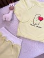 ❤ Комплект 3ка з сорочкою інтерлок 56см. Принт - Ти моє сєрденько, лімонний (#38995645) ✓ Anna Konvert
