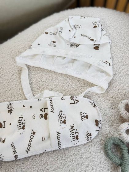 ❤ Комплект 3ка з сорочкою інтерлок 56см. Принт - I love mom, i love dad (#69536705) ✓ Anna Konvert 2