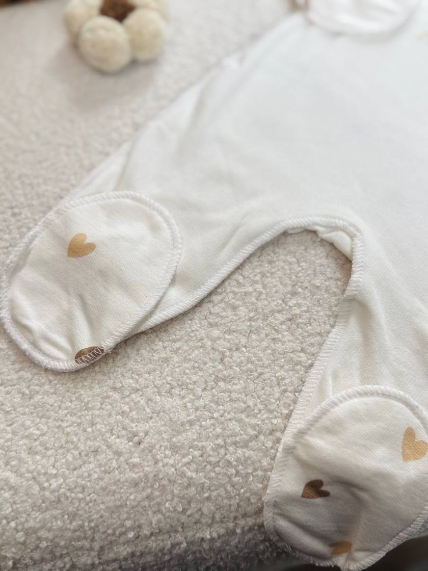 ❤ Чоловічок з шапочкою байка, 56-62см. Принт - Кульбаба, серця різні беж (#48074137) ✓ Anna Konvert