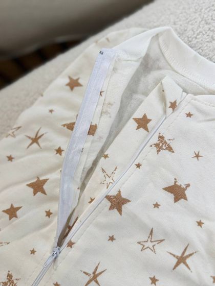 ❤ Пелюшка-кокон, на блискавці, байка Ромашка 62р. Принт - Зірки різні беж (#40647440) ✓ Anna Konvert 2