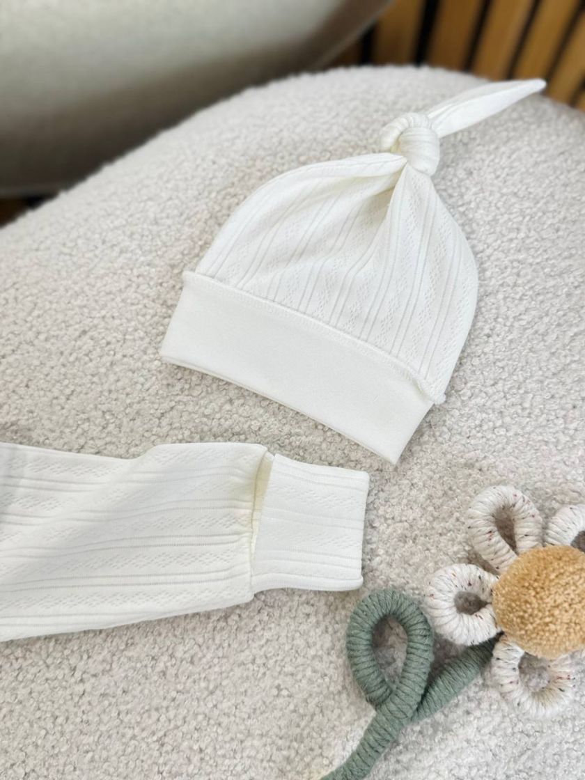 ❤ Чоловічок з шапочкою на блискавці ,інтерлок 56 Бджілка. Принт - Молочний з перфорацією (#48736152) ✓ Anna Konvert