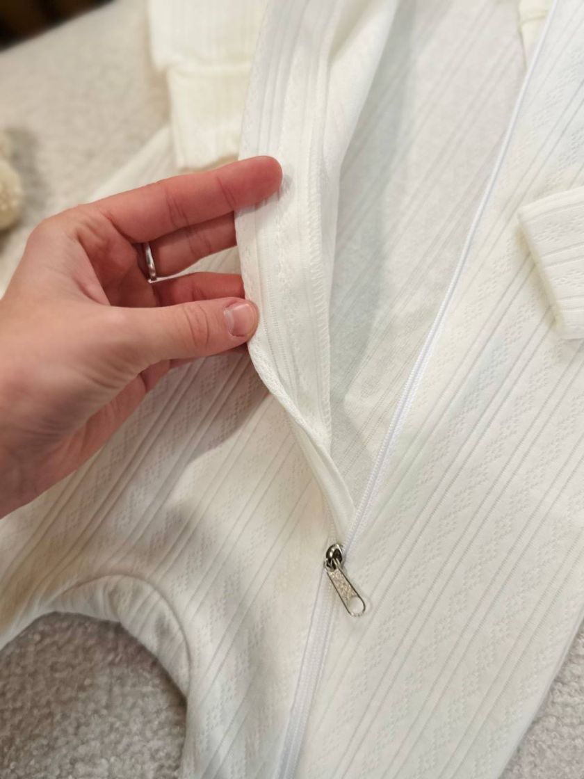 ❤ Чоловічок з шапочкою на блискавці ,інтерлок 56 Бджілка. Принт - Молочний з перфорацією (#48736152) ✓ Anna Konvert