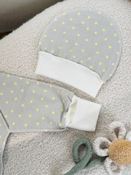 ❤ Чоловічок з шапочкою на блискавці байка, 56 Бджілка. Принт - Зірки на сірому (#74148881) ✓ Anna Konvert 2