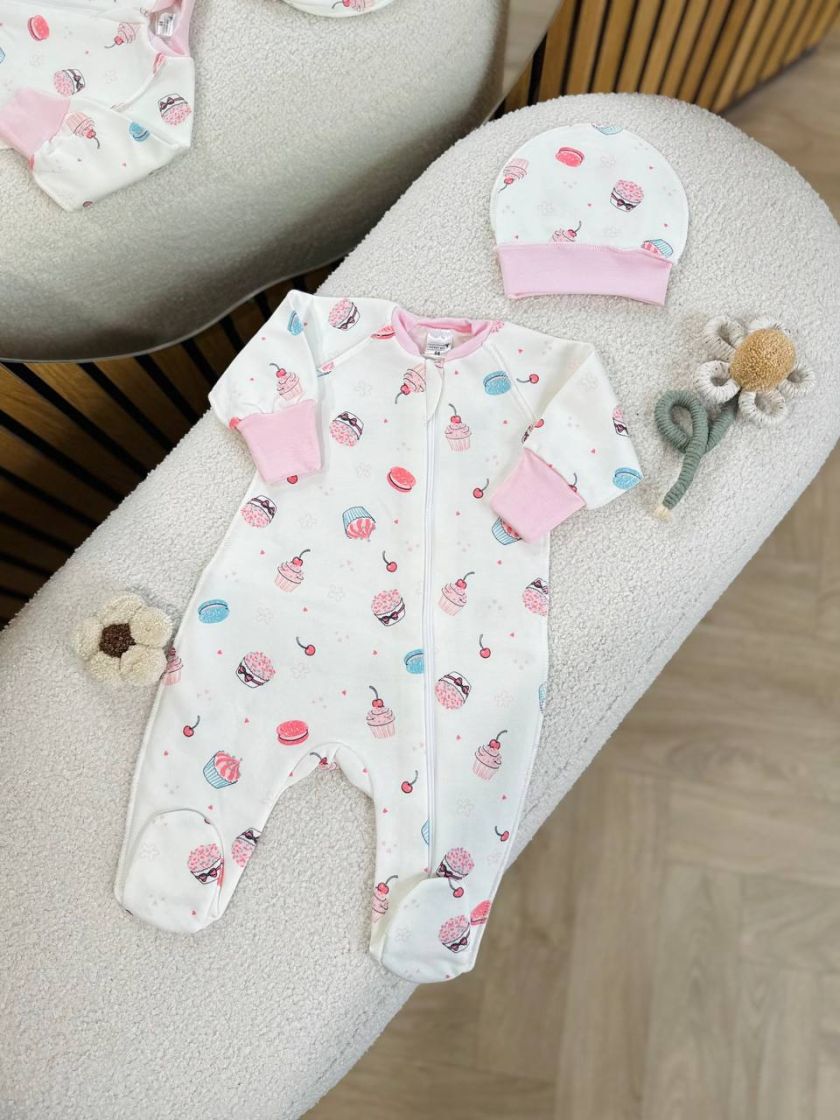 ❤ Чоловічок з шапочкою на блискавці байка, 56 Бджілка. Принт - Рожеві десерти (#17168084) ✓ Anna Konvert