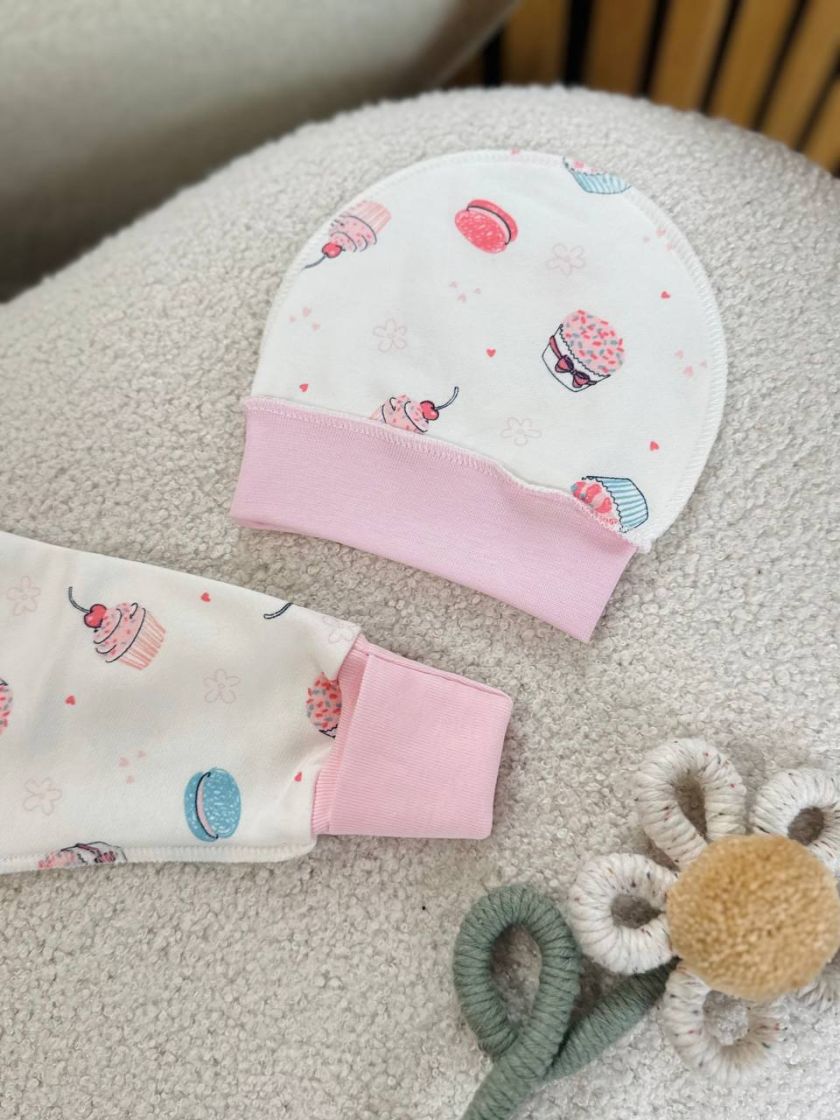 ❤ Чоловічок з шапочкою на блискавці байка, 56 Бджілка. Принт - Рожеві десерти (#17168084) ✓ Anna Konvert