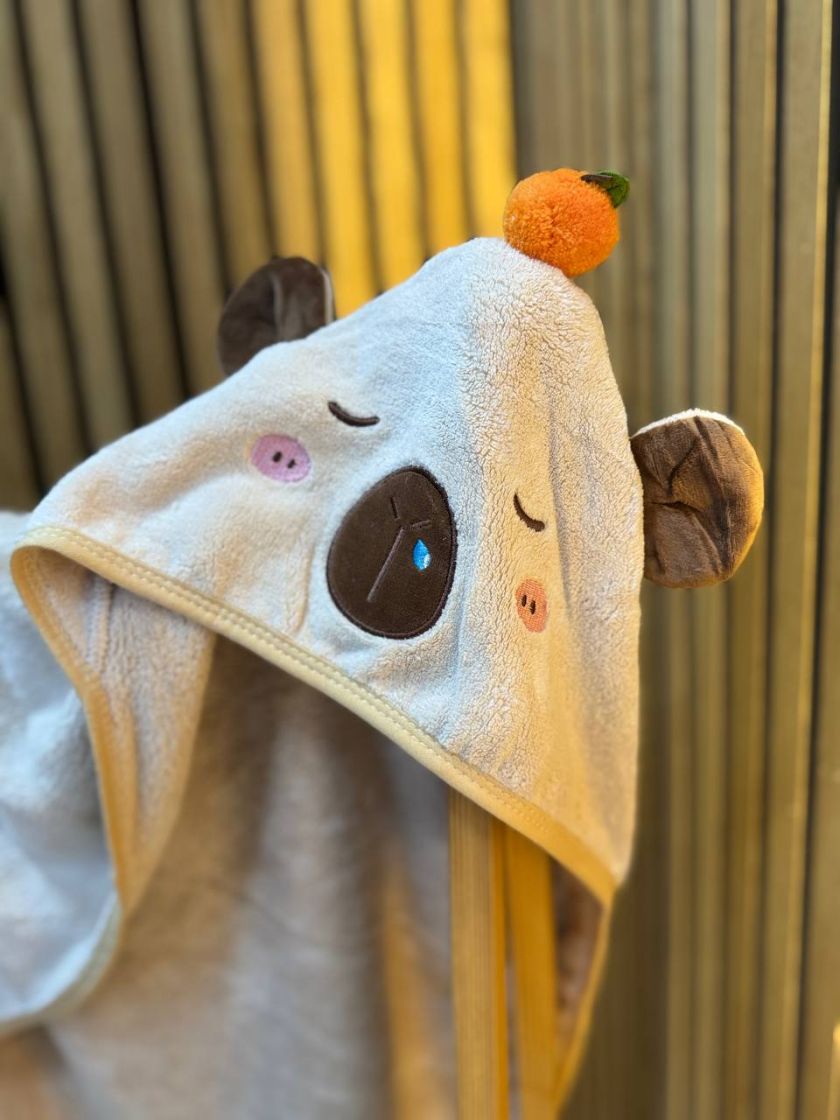 ❤ Рушник-кутик дитячий, 80*80 см. Колір - Капібара бежева (#41334615) ✓ Anna Konvert