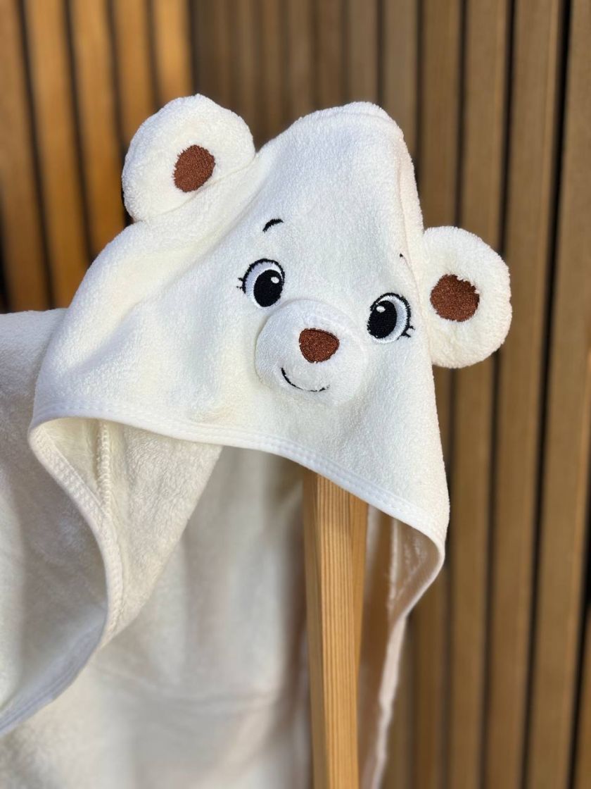 ❤ Рушник-кутик дитячий, 80*80 см. Колір - Ведмедик білий (#49787338) ✓ Anna Konvert