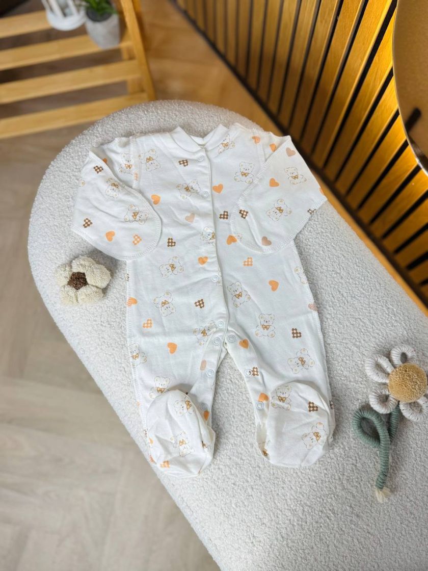 ❤ Чоловічок байка. Колір - Ведмедики з різними серцями. Розмір - 56-62см (#6781993) ✓ Anna Konvert