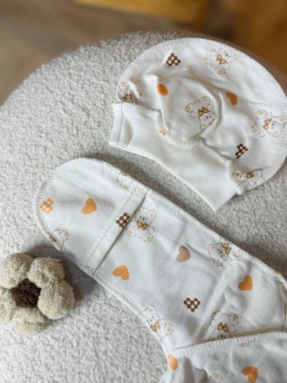 ❤ Комплект 3ка з сорочкою байка, Ромашка. Колір - Ведмедики з різними серцями. Розмір - 56-62 (#84886868) ✓ Anna Konvert 2