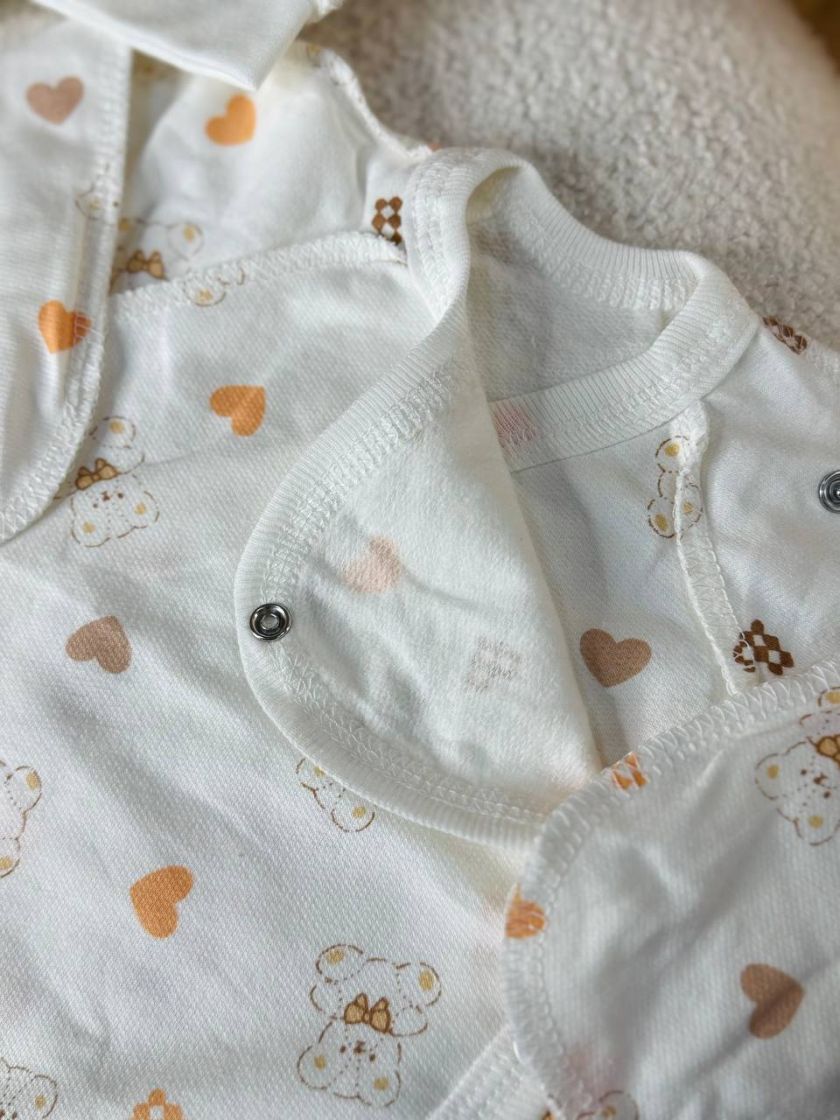 ❤ Комплект 3ка з сорочкою байка, Ромашка. Колір - Ведмедики з різними серцями. Розмір - 56-62 (#84886868) ✓ Anna Konvert