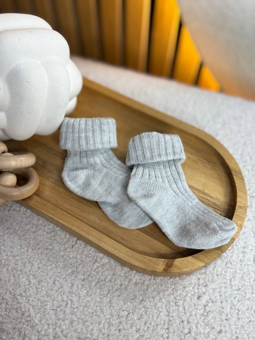 ❤ Шкарпетки без утеплення щільні, 0-3міс. Колір - Світло сірий (#30626575) ✓ Anna Konvert