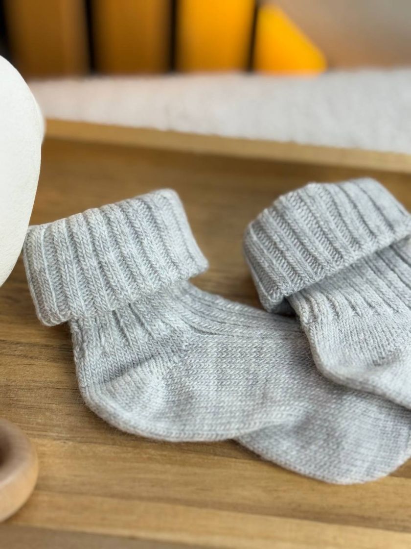 ❤ Шкарпетки без утеплення щільні, 0-3міс. Колір - Світло сірий (#30626575) ✓ Anna Konvert