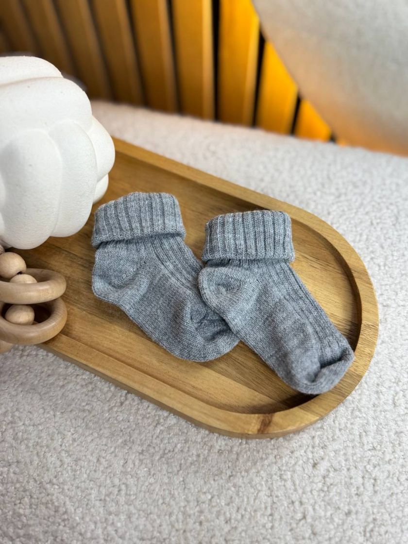 ❤ Шкарпетки без утеплення щільні, 0-3міс. Колір - Сірий (#9180833) ✓ Anna Konvert