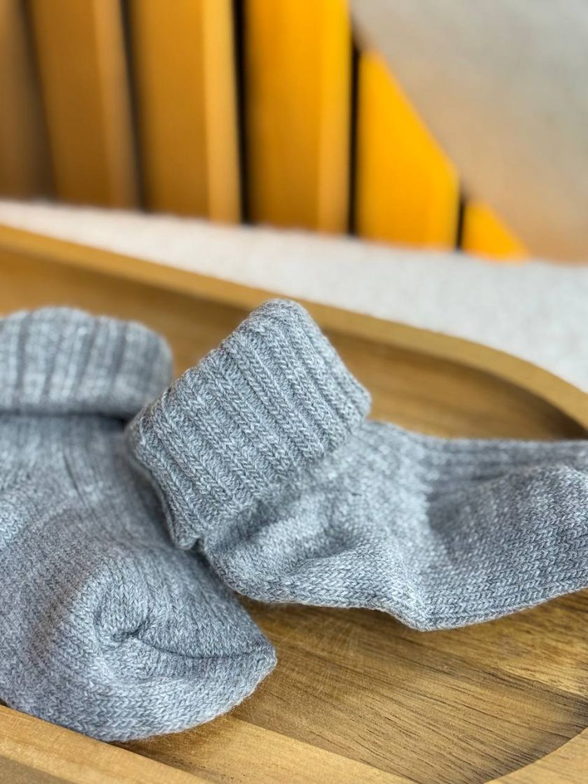 ❤ Шкарпетки без утеплення щільні, 0-3міс. Колір - Сірий (#9180833) ✓ Anna Konvert