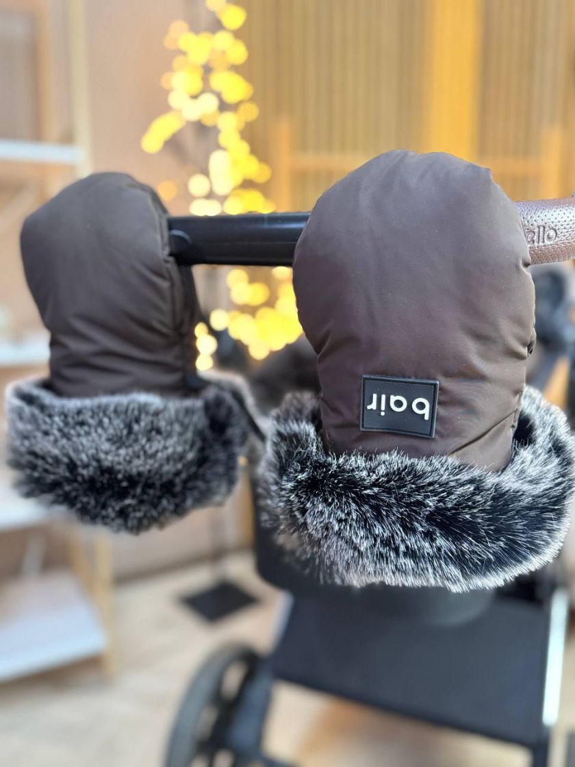 ❤ Рукавиці до візочка Bair Northmuff з опушкою. Колір - Dark chocolate (#76008342) ✓ Anna Konvert