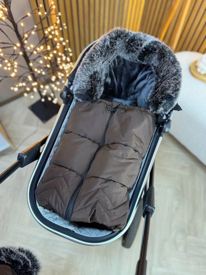 ❤ Зимовий конверт у візочок Bair Alaska Thermo від 0 до 3х років. Колір - Dark chocolate (#78365736) ✓ Anna Konvert