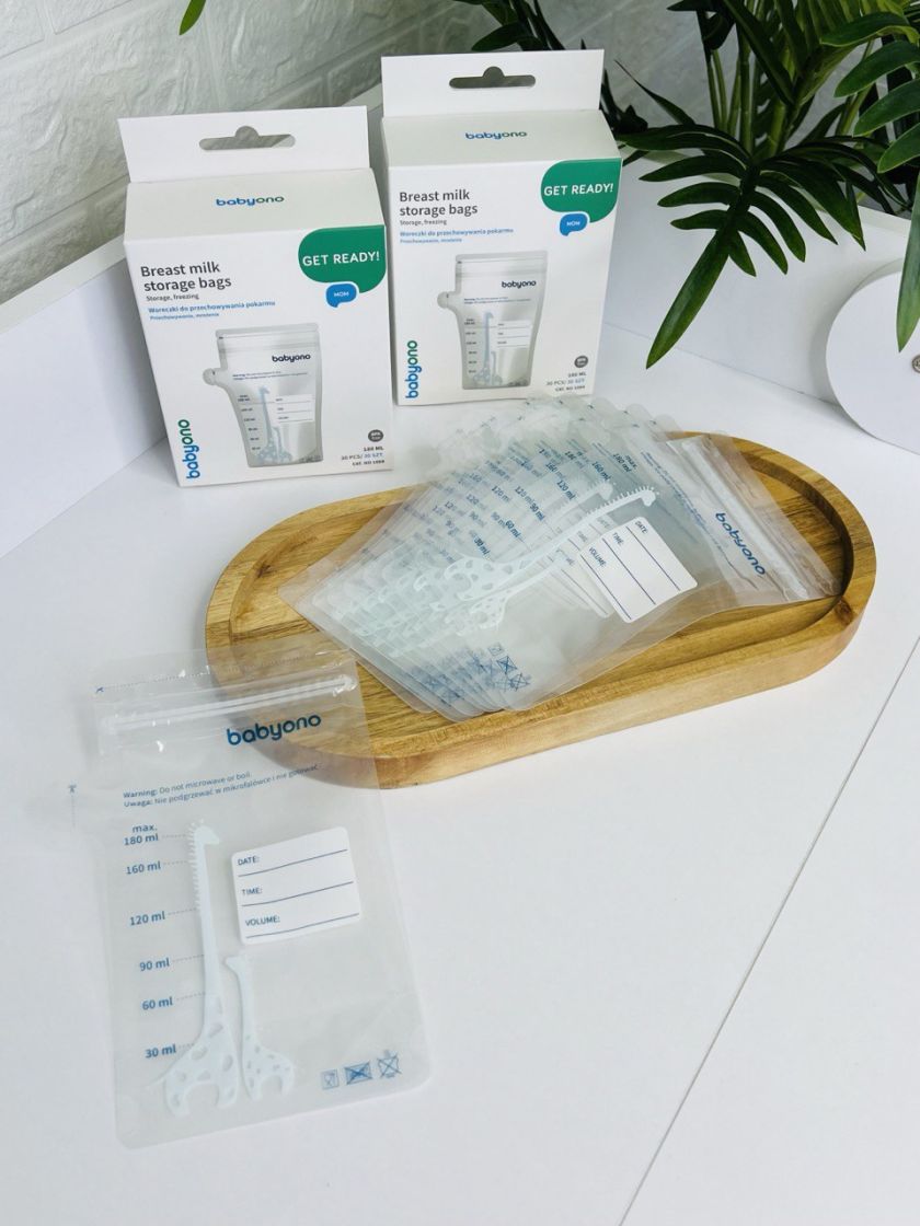 ❤ Пакети для зберігання молока, 30шт, 180ml, BabyOno (#1084) ✓ Anna Konvert