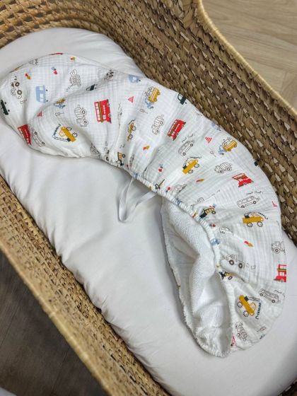 ❤ Простирадло муслін непромакаюче у візочок на гумці. Колір - Автівки (#89229383) ✓ Anna Konvert 2