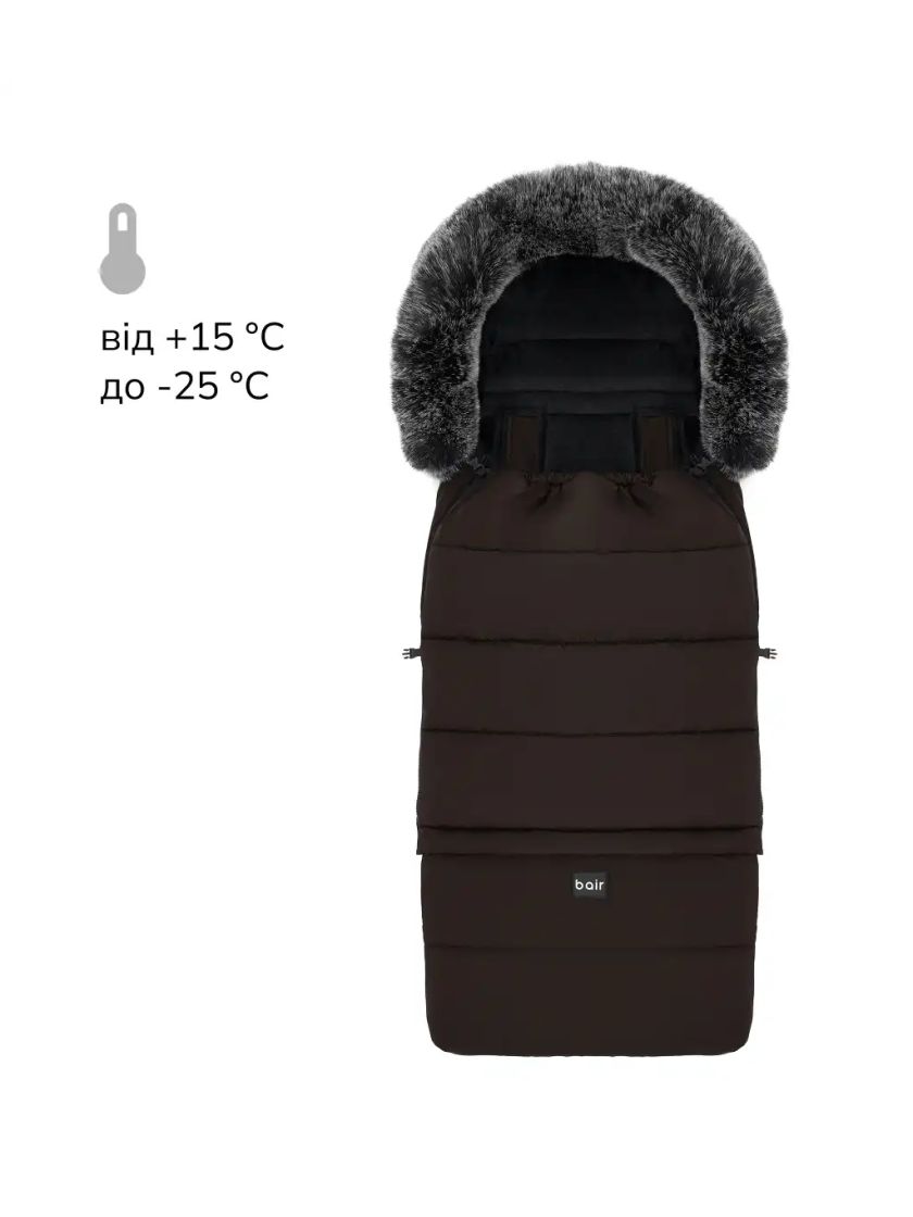 ❤ Зимовий конверт у візочок Bair Arctic від 0 до 4 років. Колір - Dark chocolate (#84089770) ✓ Anna Konvert