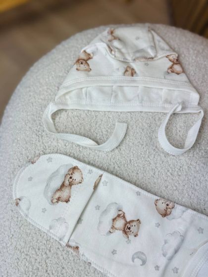 ❤ Комплект 3ка з сорочкою, байка 56-62см. Принт - Ведмедики на хмаринці (#13329518) ✓ Anna Konvert 2