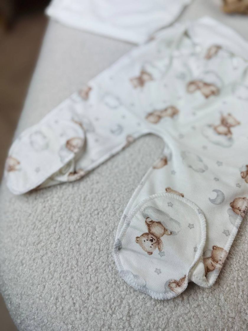 ❤ Комплект 3ка з сорочкою, байка 56-62см. Принт - Ведмедики на хмаринці (#13329518) ✓ Anna Konvert